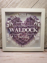 Load image into Gallery viewer, Heart Shaped Rolled Flower Shadow Box