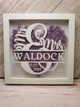 Load image into Gallery viewer, Heart Shaped Rolled Flower Shadow Box