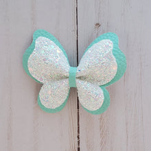 Load image into Gallery viewer, Mint Butterfly Pinch Bow