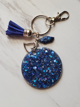 Load image into Gallery viewer, Chunky Glittered Name Keychain