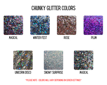 Load image into Gallery viewer, Chunky Glittered Name Keychain