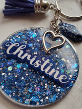 Load image into Gallery viewer, Chunky Glittered Name Keychain