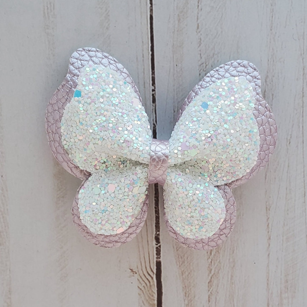 Mauve Butterfly Pinch Bow