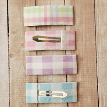 Load image into Gallery viewer, Pastel Gingham Snap Clip
