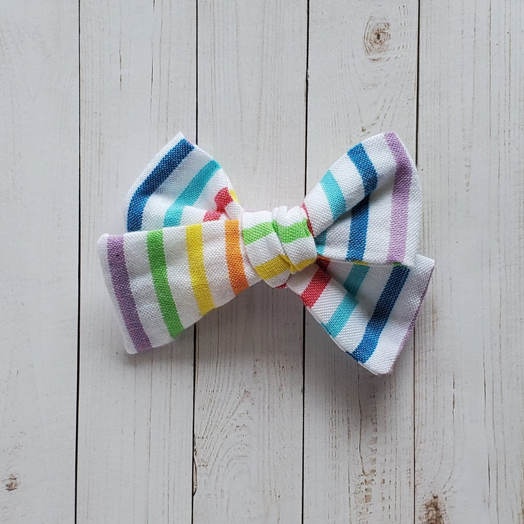 Rainbow Stripes Jasmine Bow